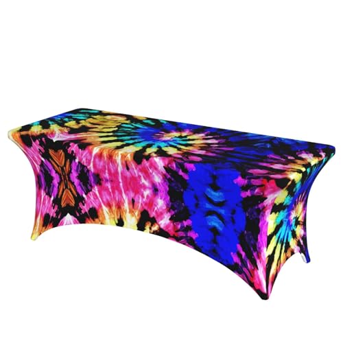 JaoXer Exotic Tribe Tischdecke mit Batikmuster, rechteckig, abwischbar, dehnbar, langlebig, für den Innen- und Außenbereich JaoXer Exotic Tribe Tischdecke mit Batikmuster, rechteckig, abwischbar, dehnbar, langlebig, für den Innen- und Außenbereich von JaoXer