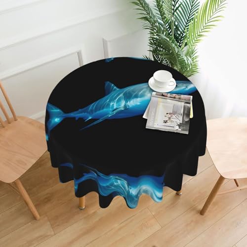 JaoXer Great White Shark Round Tablecloth - Dining Table Cover for Dining Room, Office Meetings and Holidays - 152.4 cm Coffee Table Cloth JaoXer Great White Shark Round Tablecloth - Dining Table Cover for Dining Room, Office Meetings and Holidays - 152.4 cm Coffee Table Cloth von JaoXer