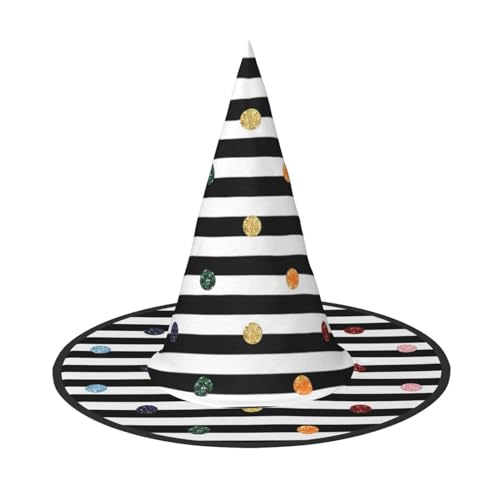 JaoXer Halloween Hut Regenbogen Polka Dot Streifen Schwarz und Weiß - Erwachsene Kostüm Zubehör für Party & Maskerade, Perfekt für Halloween, Karneval, Cosplay JaoXer Halloween Hut Regenbogen Polka Dot Streifen Schwarz und Weiß - Erwachsene Kostüm Zubehör für Party & Maskerade, Perfekt für Halloween, Karneval, Cosplay von JaoXer