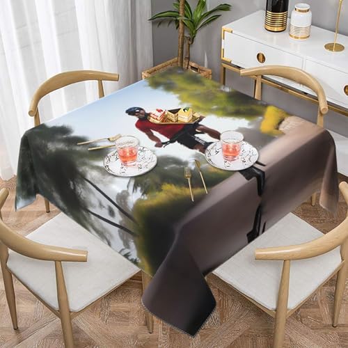 JaoXer Quadratische Tischdecke mit Active Lifestyle-Druck, perfekt für drinnen und draußen, Esstisch, Couchtisch und Bürokonferenzen von JaoXer