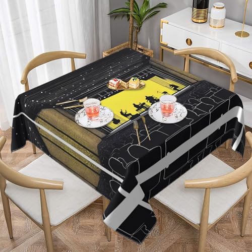 JaoXer Quadratische Tischdecke mit Konzertnacht, perfekt für drinnen und draußen, Esstisch, Couchtisch und Bürokonferenzen JaoXer Quadratische Tischdecke mit Konzertnacht, perfekt für drinnen und draußen, Esstisch, Couchtisch und Bürokonferenzen von JaoXer