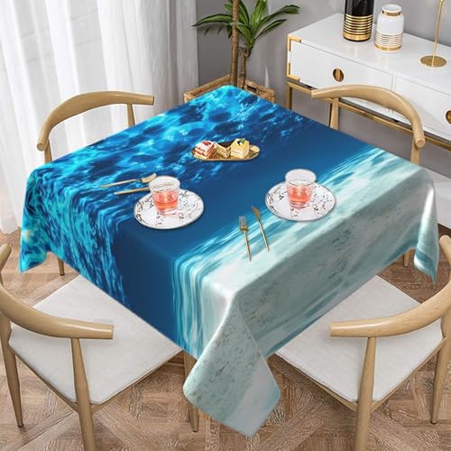 JaoXer Quadratische Tischdecke mit Unterwasser-Motiv – perfekt für drinnen und draußen, Esstisch, Couchtisch und Bürokonferenzen JaoXer Quadratische Tischdecke mit Unterwasser-Motiv – perfekt für drinnen und draußen, Esstisch, Couchtisch und Bürokonferenzen von JaoXer