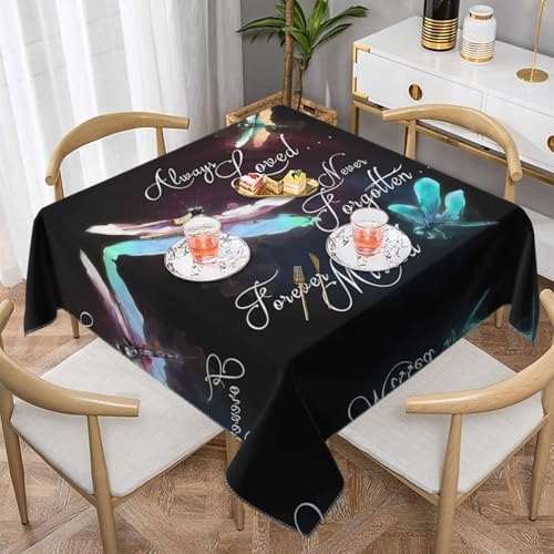 JaoXer Quadratische Tischdecke mit buntem Libellen-Druck, perfekt für drinnen und draußen, Esstisch, Couchtisch und Bürokonferenzen JaoXer Quadratische Tischdecke mit buntem Libellen-Druck, perfekt für drinnen und draußen, Esstisch, Couchtisch und Bürokonferenzen von JaoXer