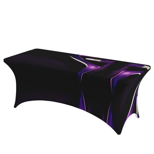 JaoXer Rechteckige Tischdecke, elegant, violett, mit High Heels, abwischbar, dehnbar, langlebig, für den Innen- und Außenbereich von JaoXer