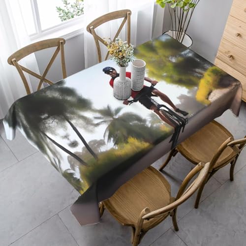 JaoXer Rechteckige Tischdecke mit Active Lifestyle-Druck, waschbar, klassische Küchendekoration für Esstisch, Tischplatte, Party-Tischdecken JaoXer Rechteckige Tischdecke mit Active Lifestyle-Druck, waschbar, klassische Küchendekoration für Esstisch, Tischplatte, Party-Tischdecken von JaoXer