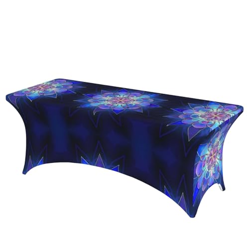 JaoXer Rechteckige Tischdecke mit Mandala-Druck, abwischbar, dehnbar, langlebig, für den Innen- und Außenbereich JaoXer Rechteckige Tischdecke mit Mandala-Druck, abwischbar, dehnbar, langlebig, für den Innen- und Außenbereich von JaoXer