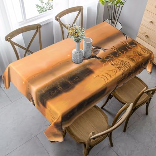 JaoXer Rechteckige Tischdecke mit Ölgemälde-Motiv, waschbar, klassische Küchendekoration für Esstisch, Tischplatte, Party-Tischdecken JaoXer Rechteckige Tischdecke mit Ölgemälde-Motiv, waschbar, klassische Küchendekoration für Esstisch, Tischplatte, Party-Tischdecken von JaoXer