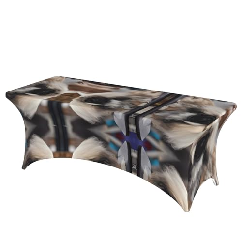 JaoXer Rechteckige Tischdecke mit Pekinese-Hunde-Aufdruck, abwischbar, dehnbar, langlebig, für den Innen- und Außenbereich JaoXer Rechteckige Tischdecke mit Pekinese-Hunde-Aufdruck, abwischbar, dehnbar, langlebig, für den Innen- und Außenbereich von JaoXer