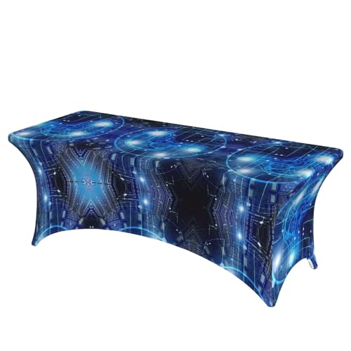 JaoXer Rechteckige Tischdecke mit künstlicher Intelligenz, Gehirndruck, abwischbar, dehnbar, langlebig, für den Innen- und Außenbereich JaoXer Rechteckige Tischdecke mit künstlicher Intelligenz, Gehirndruck, abwischbar, dehnbar, langlebig, für den Innen- und Außenbereich von JaoXer