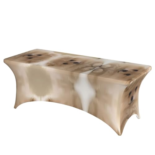 JaoXer Rechteckige Tischdecke mit niedlichem Zwergspitz-Motiv, abwischbar, dehnbar, langlebig, für den Innen- und Außenbereich JaoXer Rechteckige Tischdecke mit niedlichem Zwergspitz-Motiv, abwischbar, dehnbar, langlebig, für den Innen- und Außenbereich von JaoXer