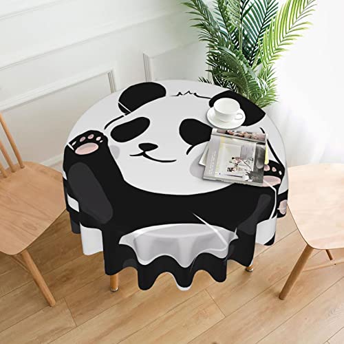 JaoXer Runde Tischdecke mit lustigem Panda-Motiv, Esstischabdeckung für Esszimmer, Bürotreffen und Feiertage, 152,4 cm Couchtischdecke JaoXer Runde Tischdecke mit lustigem Panda-Motiv, Esstischabdeckung für Esszimmer, Bürotreffen und Feiertage, 152,4 cm Couchtischdecke von JaoXer