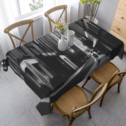 JaoXer a Rechteckige Tischdecke mit Urban-Vibes-Druck, waschbar, klassische Küchendekoration für Esstisch, Tischplatte, Party-Tischdecken JaoXer a Rechteckige Tischdecke mit Urban-Vibes-Druck, waschbar, klassische Küchendekoration für Esstisch, Tischplatte, Party-Tischdecken von JaoXer