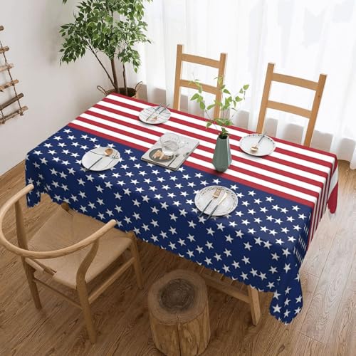Quadratische Spitzentischdecke mit amerikanischer Flagge, Sterne, Streifen, klassische Schneiderei für Esstische, Couchtische und Feiertagsfeiern Quadratische Spitzentischdecke mit amerikanischer Flagge, Sterne, Streifen, klassische Schneiderei für Esstische, Couchtische und Feiertagsfeiern von JaoXer