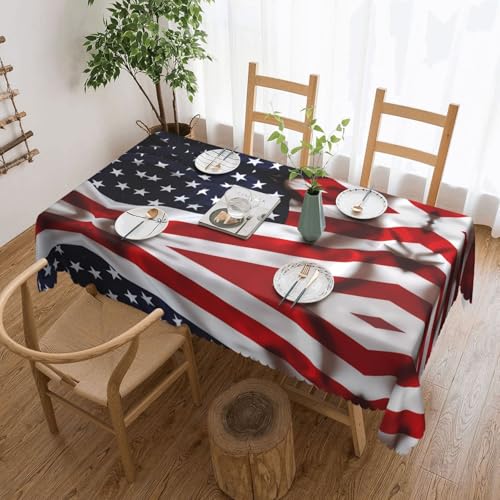 Quadratische Spitzentischdecke mit amerikanischer Flagge, klassische Schneiderei für Esstische, Couchtische und Feiertagsfeiern Quadratische Spitzentischdecke mit amerikanischer Flagge, klassische Schneiderei für Esstische, Couchtische und Feiertagsfeiern von JaoXer