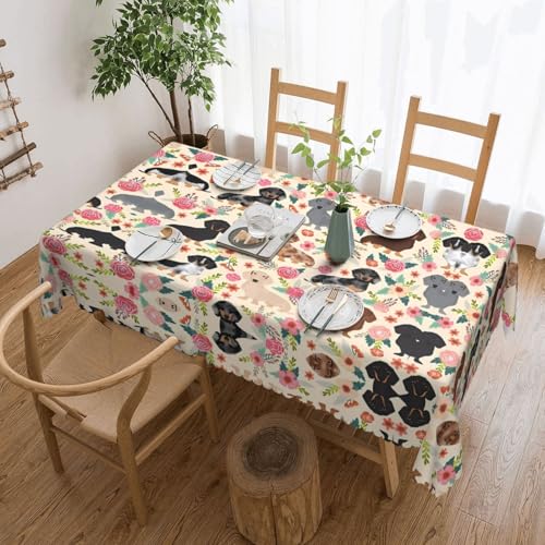 Quadratische Tischdecke mit Hundemotiv – klassische Schneiderei für Esstische, Couchtische und Urlaubspartys Quadratische Tischdecke mit Hundemotiv – klassische Schneiderei für Esstische, Couchtische und Urlaubspartys von JaoXer