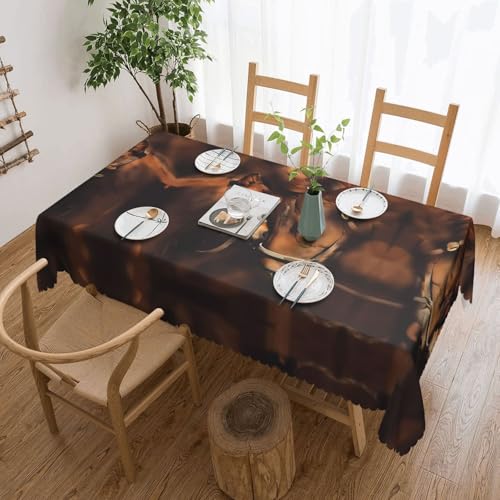 Quadratische Tischdecke mit Pferdemotiv – klassische Schneiderei für Esstische, Couchtische und Urlaubspartys Quadratische Tischdecke mit Pferdemotiv – klassische Schneiderei für Esstische, Couchtische und Urlaubspartys von JaoXer