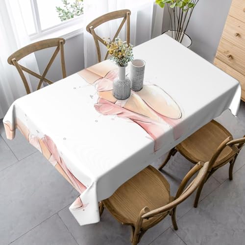 Rechteckige Tischdecke mit Ballettschuhen, waschbar, klassische Küchendekoration für Esstisch, Tischplatte, Party-Tischdecken Rechteckige Tischdecke mit Ballettschuhen, waschbar, klassische Küchendekoration für Esstisch, Tischplatte, Party-Tischdecken von JaoXer