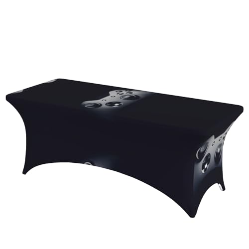 Rechteckige Tischdecke mit Gaming-Controller-Muster, abwischbar, dehnbar, langlebig, für den Innen- und Außenbereich Rechteckige Tischdecke mit Gaming-Controller-Muster, abwischbar, dehnbar, langlebig, für den Innen- und Außenbereich von JaoXer