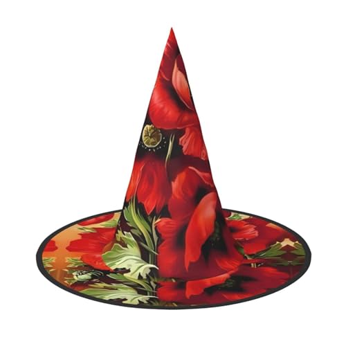 Schöne rote Mohnblume Halloween Hut - Erwachsenenkostüm-Zubehör für Party & Maskerade, perfekt für Halloween, Karneval, Cosplay Schöne rote Mohnblume Halloween Hut - Erwachsenenkostüm-Zubehör für Party & Maskerade, perfekt für Halloween, Karneval, Cosplay von JaoXer