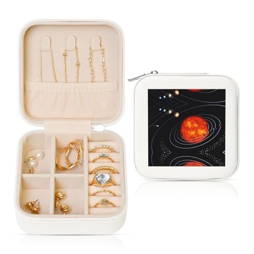 Weiße quadratische Leder-Schmuckschatulle – tragbare Weltraum-Galaxie-Solarsystem-Druckaufbewahrung für Frauen, ideales Geburtstags- und Valentinstagsgeschenk Weiße quadratische Leder-Schmuckschatulle – tragbare Weltraum-Galaxie-Solarsystem-Druckaufbewahrung für Frauen, ideales Geburtstags- und Valentinstagsgeschenk von JaoXer