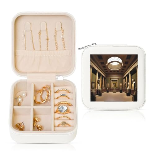 Weiße quadratische Leder-Schmuckschatulle – tragbare aMuseum Treasures Druckaufbewahrung für Frauen, ideales Geburtstags- und Valentinstagsgeschenk Weiße quadratische Leder-Schmuckschatulle – tragbare aMuseum Treasures Druckaufbewahrung für Frauen, ideales Geburtstags- und Valentinstagsgeschenk von JaoXer