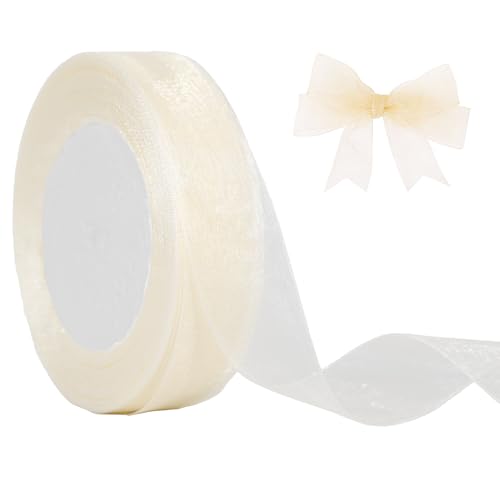 JaoZuyard Organza-Chiffonband, 2,5 cm x 45,7 m, durchscheinendes Band für Blumenstoff, für Hochzeitseinladungen, Brautsträuße, Party-Dekoration, Geschenkverpackung, Schleifenherstellung JaoZuyard Organza-Chiffonband, 2,5 cm x 45,7 m, durchscheinendes Band für Blumenstoff, für Hochzeitseinladungen, Brautsträuße, Party-Dekoration, Geschenkverpackung, Schleifenherstellung von JaoZuyard