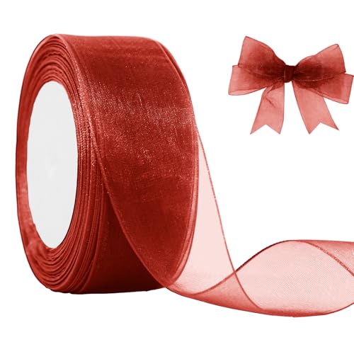 JaoZuyard Organza-Chiffonband, 3,8 cm x 45,7 m, durchscheinendes Band für Blumenstoff für Hochzeitseinladungen, Brautsträuße, Party-Dekoration, Geschenkverpackung, Schleifenherstellung JaoZuyard Organza-Chiffonband, 3,8 cm x 45,7 m, durchscheinendes Band für Blumenstoff für Hochzeitseinladungen, Brautsträuße, Party-Dekoration, Geschenkverpackung, Schleifenherstellung von JaoZuyard