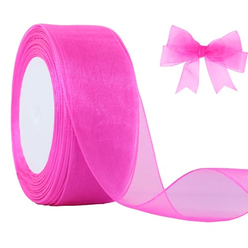 JaoZuyard Organza-Chiffonband, 3,8 cm x 45,7 m, durchscheinendes Band für Blumenstoff für Hochzeitseinladungen, Brautsträuße, Party-Dekoration, Geschenkverpackung, Schleifenherstellung JaoZuyard Organza-Chiffonband, 3,8 cm x 45,7 m, durchscheinendes Band für Blumenstoff für Hochzeitseinladungen, Brautsträuße, Party-Dekoration, Geschenkverpackung, Schleifenherstellung von JaoZuyard