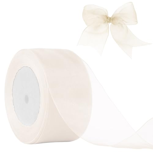 JaoZuyard Organza-Chiffonband, 5,1 cm x 45,7 m, durchscheinendes Band für Blumenstoff, für Hochzeitseinladungen, Brautsträuße, Party-Dekoration, Geschenkverpackung, Schleifenherstellung JaoZuyard Organza-Chiffonband, 5,1 cm x 45,7 m, durchscheinendes Band für Blumenstoff, für Hochzeitseinladungen, Brautsträuße, Party-Dekoration, Geschenkverpackung, Schleifenherstellung von JaoZuyard