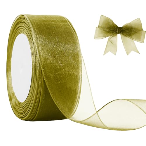 JaoZuyard Organza-Chiffonband, transparent, für Blumenstoff, für Hochzeitseinladungen, Brautsträuße, Party-Dekoration, Geschenkverpackung, Schleifenherstellung, Salbeigrün, 3,8 cm x 45,7 m JaoZuyard Organza-Chiffonband, transparent, für Blumenstoff, für Hochzeitseinladungen, Brautsträuße, Party-Dekoration, Geschenkverpackung, Schleifenherstellung, Salbeigrün, 3,8 cm x 45,7 m von JaoZuyard