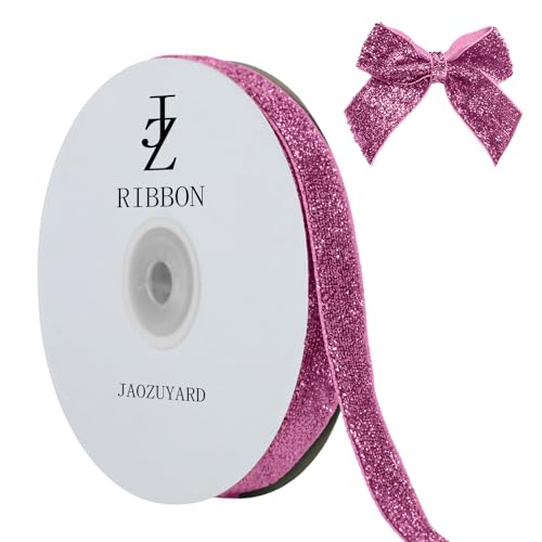 JaoZuyard Pinkes Glitzerband, 1,27 cm x 9,1 m, Glitzerbänder für Basteln, Weihnachtsbaum, Geschenkverpackung, Urlaub, Geburtstag, Dekoration, Geschenkverpackung, DIY, Schleifenherstellung JaoZuyard Pinkes Glitzerband, 1,27 cm x 9,1 m, Glitzerbänder für Basteln, Weihnachtsbaum, Geschenkverpackung, Urlaub, Geburtstag, Dekoration, Geschenkverpackung, DIY, Schleifenherstellung von JaoZuyard