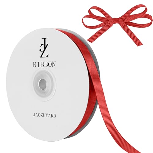 JaoZuyard Rotes Ripsband, 1,27 cm x 45,7 m, rotes Ripsband für Bastelarbeiten, Geschenkverpackungen, Haar-Accessoires, Hochzeitsdekoration, Nähen und Schleifen, Urlaubsdekoration, Geschenkbänder JaoZuyard Rotes Ripsband, 1,27 cm x 45,7 m, rotes Ripsband für Bastelarbeiten, Geschenkverpackungen, Haar-Accessoires, Hochzeitsdekoration, Nähen und Schleifen, Urlaubsdekoration, Geschenkbänder von JaoZuyard