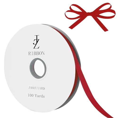 JaoZuyard Rotes Ripsband, 1,27 cm x 91,4 m, rotes Ripsband für Bastelarbeiten, Geschenkverpackungen, Haar-Accessoires, Hochzeitsdekoration, Nähen und Schleifen, Urlaubsdekoration, Geschenkbänder JaoZuyard Rotes Ripsband, 1,27 cm x 91,4 m, rotes Ripsband für Bastelarbeiten, Geschenkverpackungen, Haar-Accessoires, Hochzeitsdekoration, Nähen und Schleifen, Urlaubsdekoration, Geschenkbänder von JaoZuyard