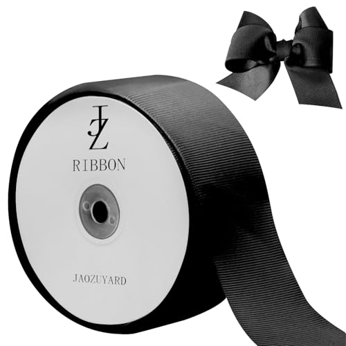 JaoZuyard Schwarzes Ripsband, 5,1 cm x 45,7 m, schwarzes Ripsband für Bastelarbeiten, Geschenkverpackungen, Haar-Accessoires, Hochzeitsdekoration, Nähen und Schleifen, Urlaubsdekoration JaoZuyard Schwarzes Ripsband, 5,1 cm x 45,7 m, schwarzes Ripsband für Bastelarbeiten, Geschenkverpackungen, Haar-Accessoires, Hochzeitsdekoration, Nähen und Schleifen, Urlaubsdekoration von JaoZuyard