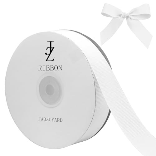 JaoZuyard Weißes Ripsband, 2,5 cm x 45,7 m, weißes Ripsband für Bastelarbeiten, Geschenkverpackungen, Haar-Accessoires, Hochzeitsdekoration, Nähen und Schleifen, Urlaubsdekoration, Geschenkbänder JaoZuyard Weißes Ripsband, 2,5 cm x 45,7 m, weißes Ripsband für Bastelarbeiten, Geschenkverpackungen, Haar-Accessoires, Hochzeitsdekoration, Nähen und Schleifen, Urlaubsdekoration, Geschenkbänder von JaoZuyard