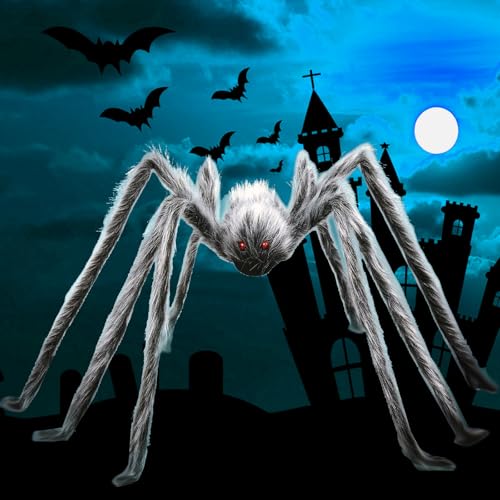 Halloween Deko Outdoor Große Spinne, 150cm Halloween-Haarspinnen Garten Horror Dekorations, Halloween Riesenspinne für Spinnennetz Tischdekoration Party Tür und Fenster Zubehör Aussen Accessories Halloween Deko Outdoor Große Spinne, 150cm Halloween-Haarspinnen Garten Horror Dekorations, Halloween Riesenspinne für Spinnennetz Tischdekoration Party Tür und Fenster Zubehör Aussen Accessories von Jaoucue