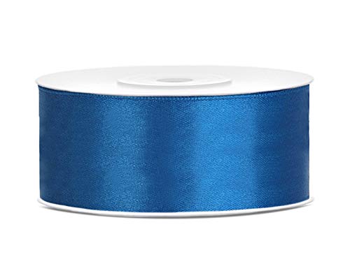 Satinband Polyester Schleifenband Seidenband Geschenkband 6/12/25/38/50/100 mm x 25 m (Größe 25mm x 25m - Farbe Blau) von Jaow