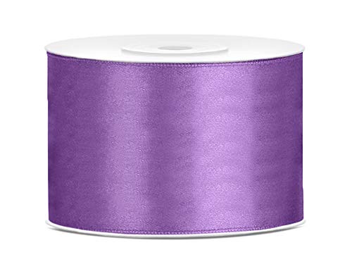 Satinband Polyester Schleifenband Seidenband Geschenkband 6/12/25/38/50/100 mm x 25 m (Größe 50mm x 25m - Farbe Lavendel) von Jaow