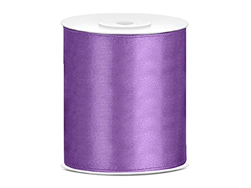 Satinband Polyester Schleifenband Seidenband Geschenkband 6/12/25/38/50/100 mm x 25 m (Größe 100mm x 25m - Farbe Lavendel) von Jaow