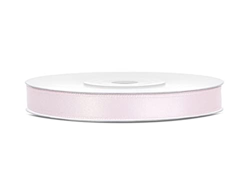 Satinband Polyester Schleifenband Seidenband Geschenkband 6/12/25/38/50/100 mm x 25 m (Größe 6mm x 25m - Farbe Pudriges Rosa) von Jaow