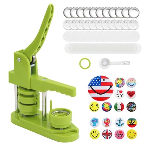 Japard Button Maker Machine 32mm / 1.25inch with 100pcs, Installation Free Pin Badge Maker Kit, Button Maker Supplies, Children DIY Gifts (32mm -100pcs) von Japard