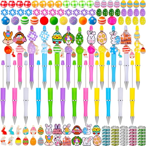Oster-Perlenstifte, Großpackung mit Silikon-Fokal-Perlen, bunte Kristall-Holzperlen – Stiftherstellungs-Set mit Perlen für Bastelarbeiten, Stiftzubehör für Ostern, perfektes Set, handgefertigte Oster-Perlenstifte, Großpackung mit Silikon-Fokal-Perlen, bunte Kristall-Holzperlen – Stiftherstellungs-Set mit Perlen für Bastelarbeiten, Stiftzubehör für Ostern, perfektes Set, handgefertigte von Japior
