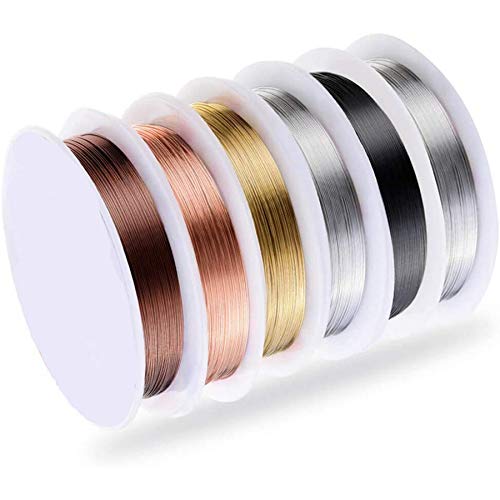 Jaqperd 6Er Pack Schmuck Perlendraht für Schmuckherstellung und Basteln (24 Gauge) von Jaqperd