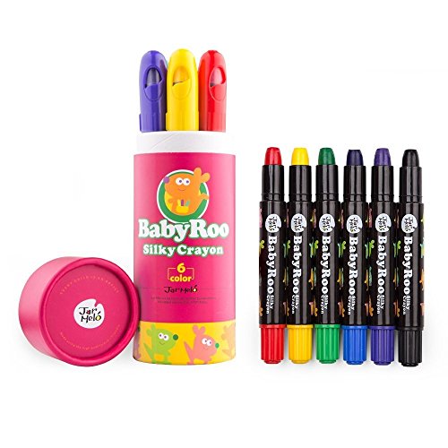 Jar Melo JA90428 Baby Roo Silky Washable Crayons 6 Colours Waschbar, Buntstifte von Jar Melo