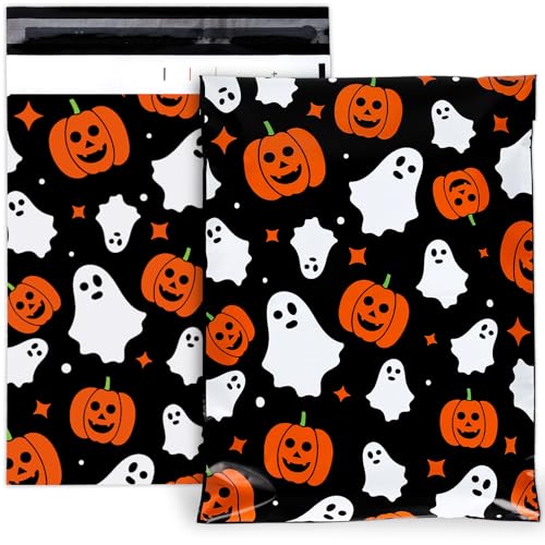 JarThenaAMCS 100 Stück 25,4 x 33 cm Halloween Poly-Versandtaschen mit selbstschließenden Geschenkpapier-Umschlägen für kleine Unternehmen, Boutiquen, Kleidung JarThenaAMCS 100 Stück 25,4 x 33 cm Halloween Poly-Versandtaschen mit selbstschließenden Geschenkpapier-Umschlägen für kleine Unternehmen, Boutiquen, Kleidung von JarThenaAMCS