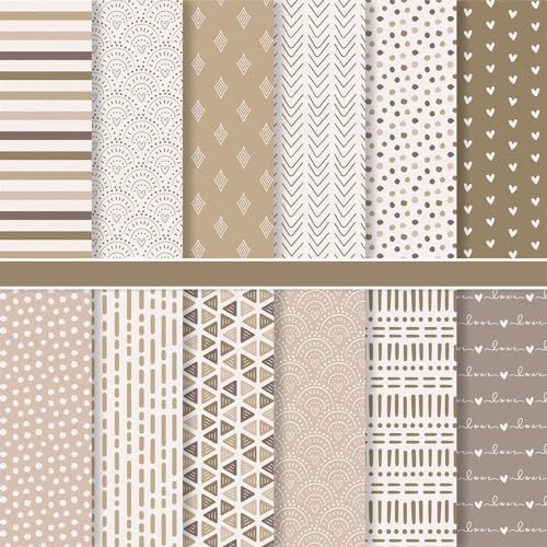 JarThenaAMCS 24 Blatt Boho Muster Papier 12 Designs Braun Scrapbook Spezialpapier Doppelseitiges Bastelpapier für DIY Kartenherstellung Fotoalbum Dekor, 30 x 30 cm JarThenaAMCS 24 Blatt Boho Muster Papier 12 Designs Braun Scrapbook Spezialpapier Doppelseitiges Bastelpapier für DIY Kartenherstellung Fotoalbum Dekor, 30 x 30 cm von JarThenaAMCS