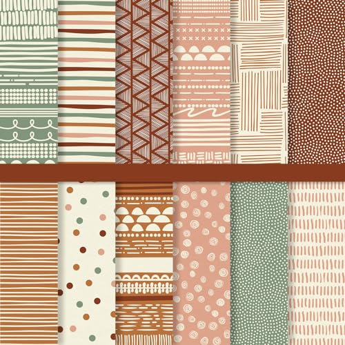 JarThenaAMCS 24 Blatt Boho Muster Papier Hand Zeichnen Scrapbook Spezialpapier Doppelseitiges Bastelpapier für DIY Kartenherstellung Fotoalbum Journal Dekor, 15,2 x 15,2 cm, Rotbraun JarThenaAMCS 24 Blatt Boho Muster Papier Hand Zeichnen Scrapbook Spezialpapier Doppelseitiges Bastelpapier für DIY Kartenherstellung Fotoalbum Journal Dekor, 15,2 x 15,2 cm, Rotbraun von JarThenaAMCS