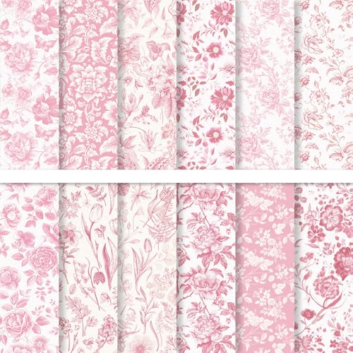 JarThenaAMCS 24 Blatt rosa Blumenmuster Papier Blumen Blätter Scrapbook Spezialpapier doppelseitig für DIY Handwerk Kartenherstellung Fotoalbum Dekor 15,2 x 15,2 cm JarThenaAMCS 24 Blatt rosa Blumenmuster Papier Blumen Blätter Scrapbook Spezialpapier doppelseitig für DIY Handwerk Kartenherstellung Fotoalbum Dekor 15,2 x 15,2 cm von JarThenaAMCS