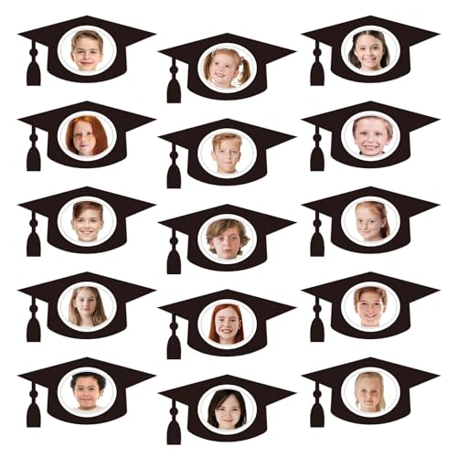 JarThenaAMCS 50 Stück Abschlusshut-Ausschnitte, schwarze Kappen, Quaste, Papierausschnitte mit 100 Klebepunkten, Pinnwand, Dekoration für Bastelarbeiten, Schule, Klassenzimmer, Absolventen, Party JarThenaAMCS 50 Stück Abschlusshut-Ausschnitte, schwarze Kappen, Quaste, Papierausschnitte mit 100 Klebepunkten, Pinnwand, Dekoration für Bastelarbeiten, Schule, Klassenzimmer, Absolventen, Party von JarThenaAMCS