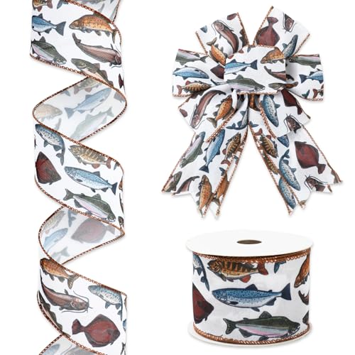 JarThenaAMCS Dekoband im Vintage-Stil, Fischteich, dekoratives Bastelband, Stoffbänder für Sommerkranz, Schleife, DIY, Verpackung, Party-Dekoration, 12 Meter JarThenaAMCS Dekoband im Vintage-Stil, Fischteich, dekoratives Bastelband, Stoffbänder für Sommerkranz, Schleife, DIY, Verpackung, Party-Dekoration, 12 Meter von JarThenaAMCS